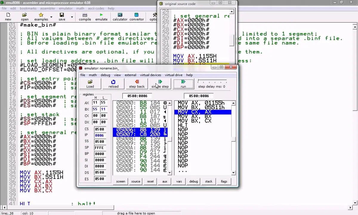 EMU8086 Screenshot 1
